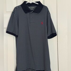 Ralph Lauren Navy & White Striped Polo